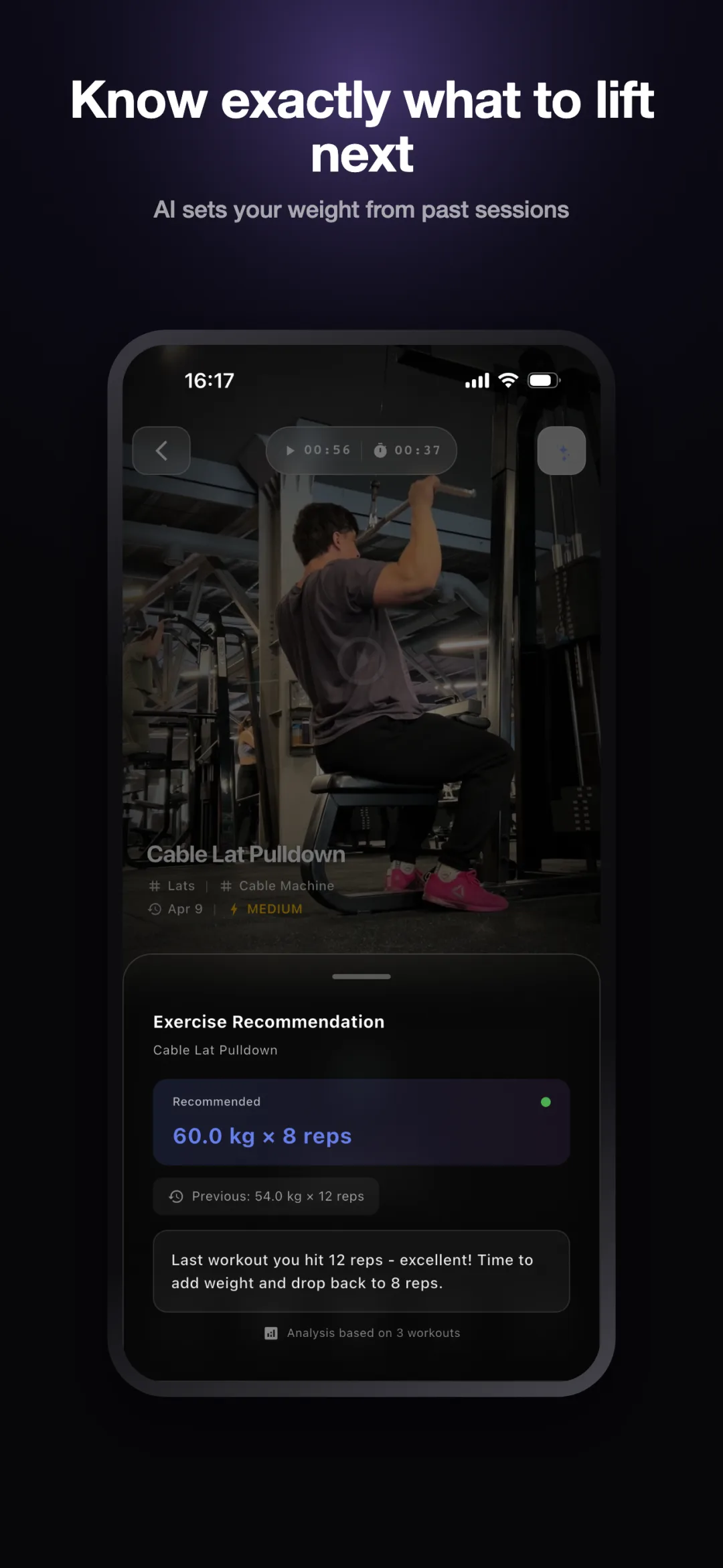 Smart recommendation screen